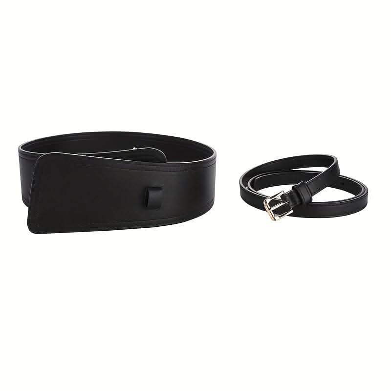 Premium Wide Leather Belt – Classic Pin Buckle