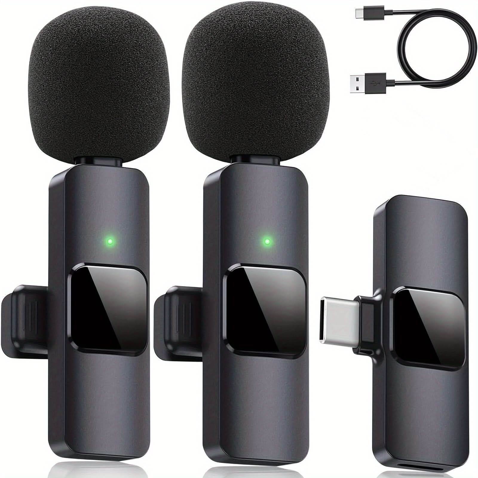 Pack of 2 pcs. Mini Wireless Lavalier Microphone