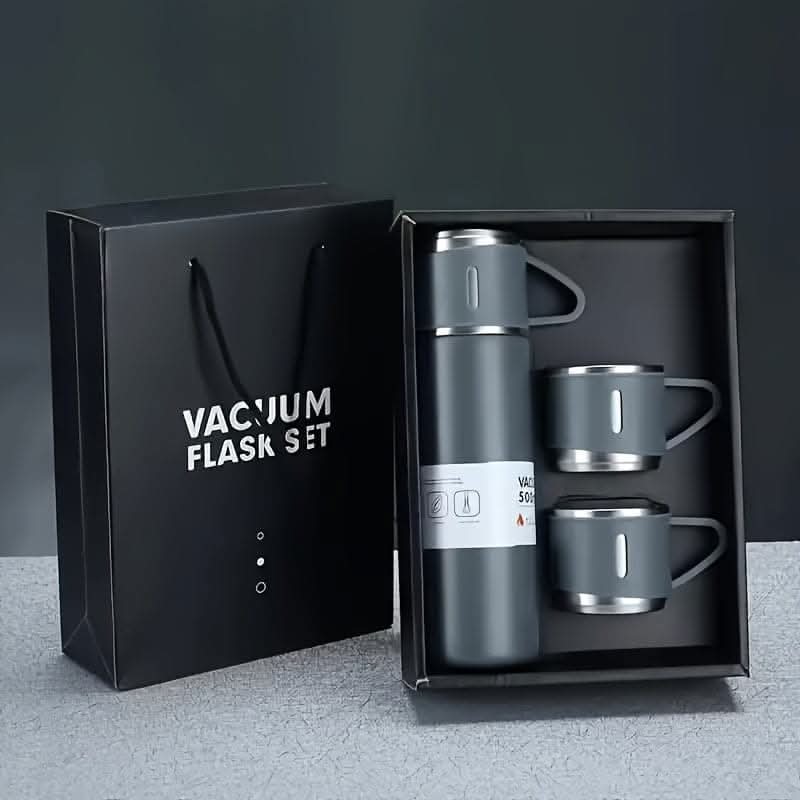 500ml Stainless Steel Vacuum Flask Set - With Cup
