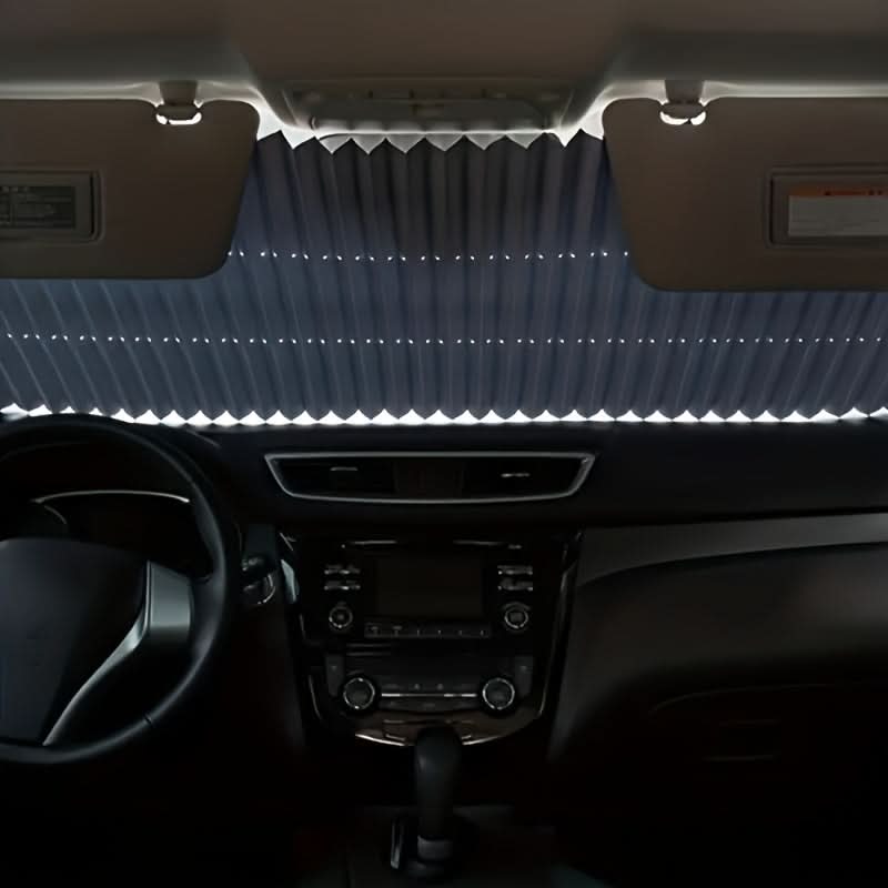 Retractable Car Windshield Sunshade – Foldable UV & Heat Blocker