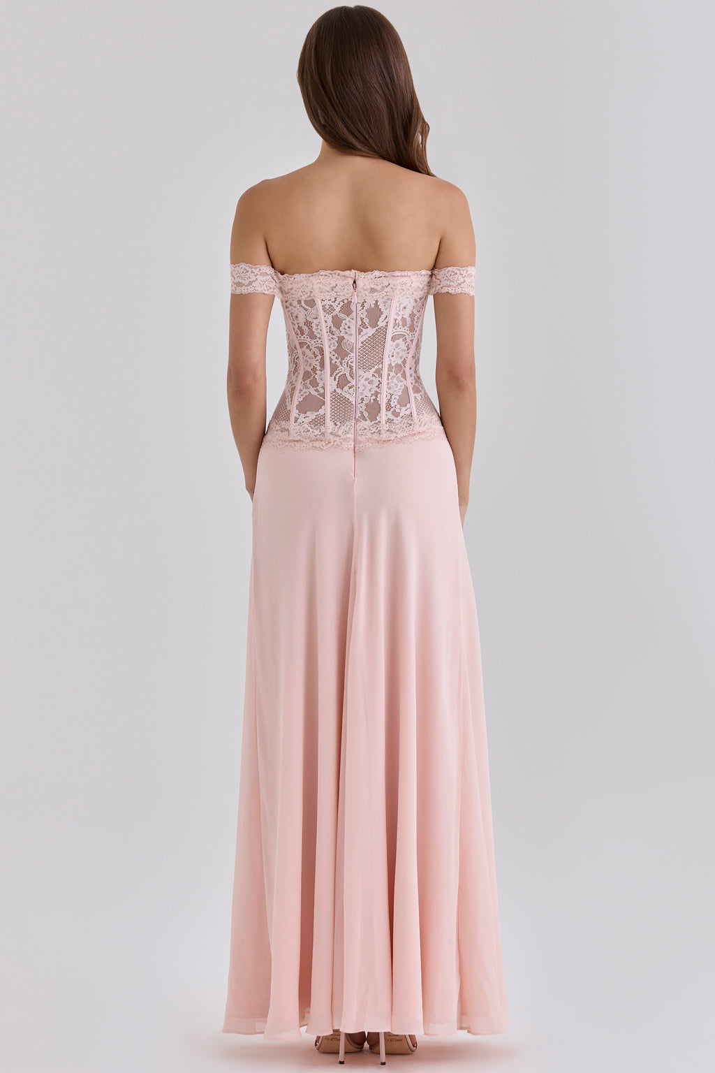 Georgette Corset Maxi Dress