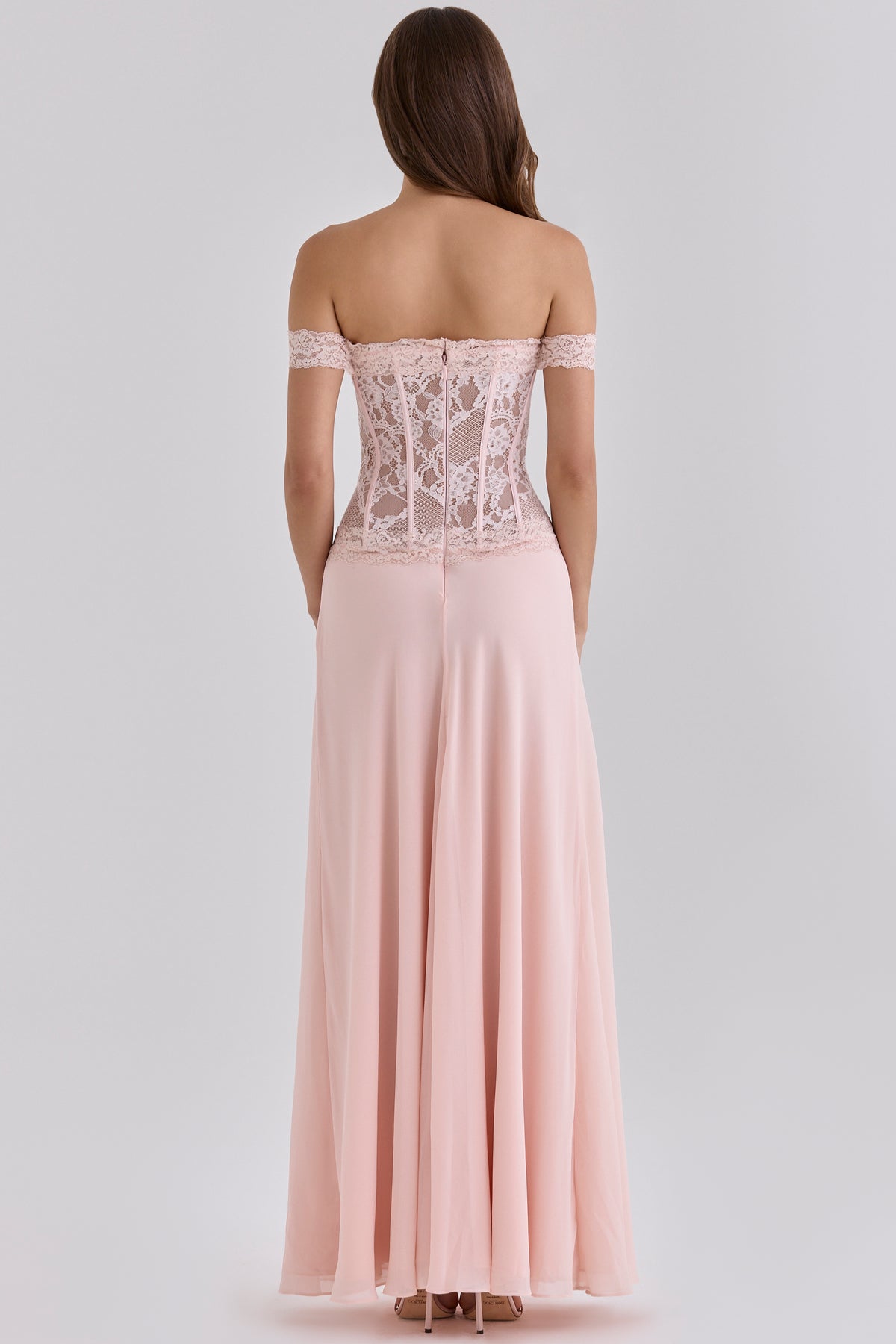 Georgette Corset Maxi Dress
