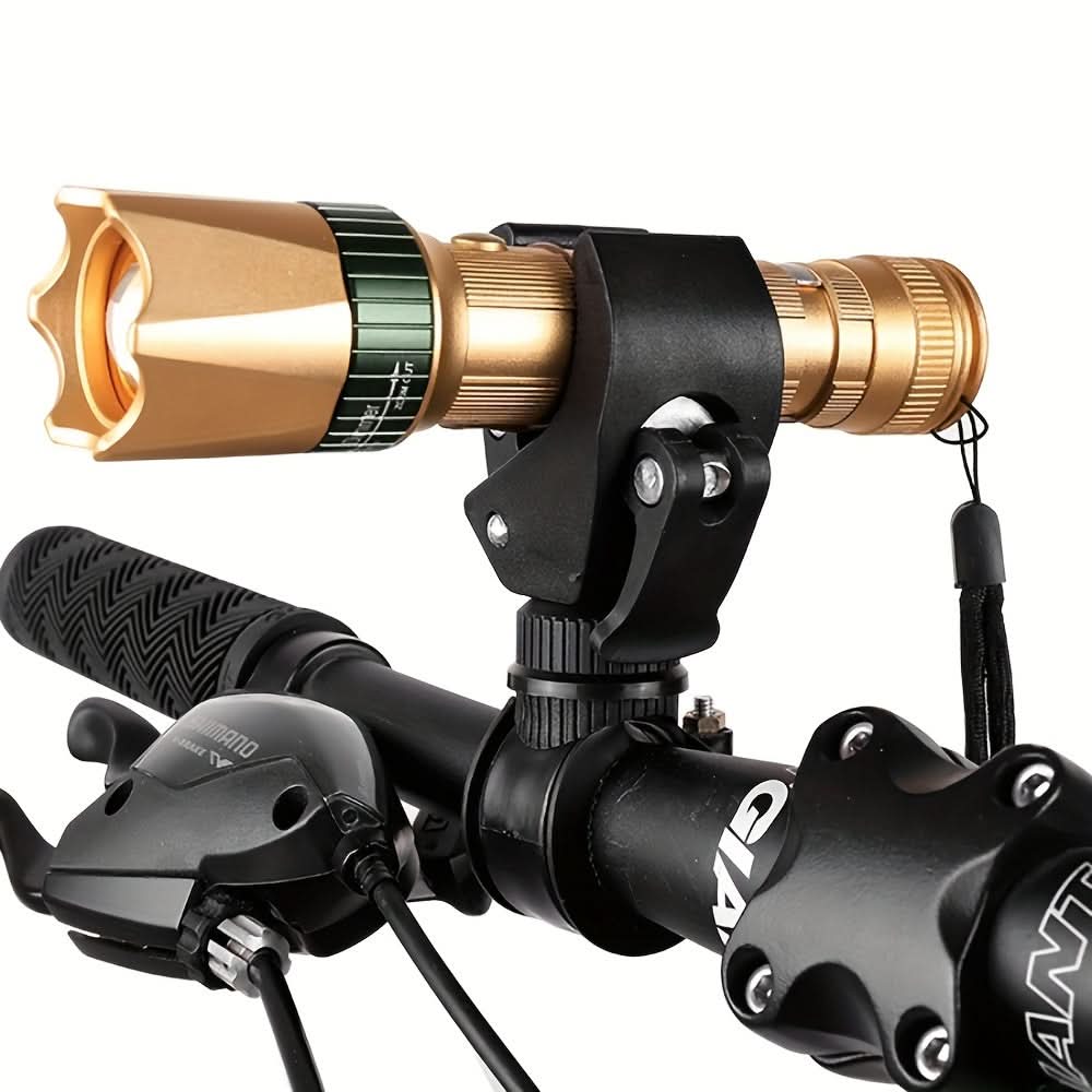 360° Rotating Bicycle Light Mount – Adjustable Waterproof Bike Frame Holder