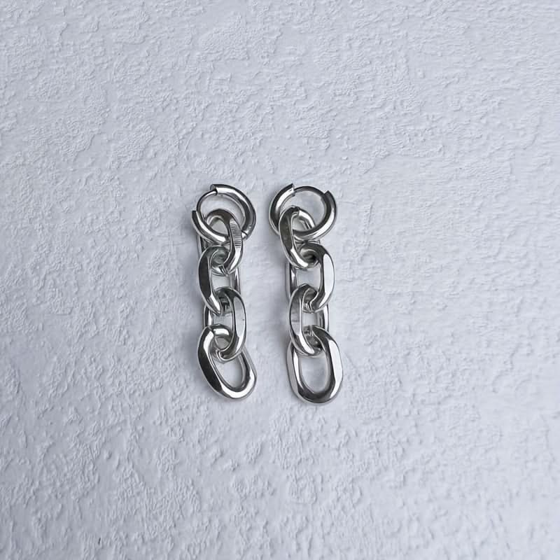 Stainless Steel Chain Design Earrings – Unisex