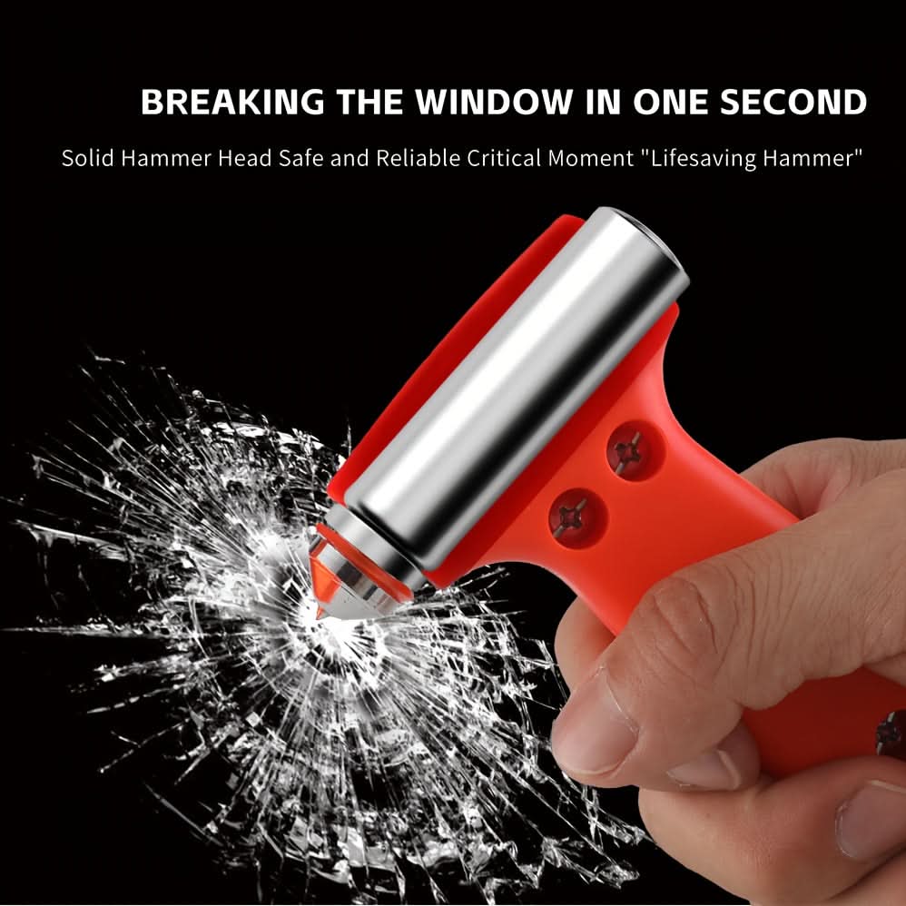 2-Pack ABS Car Safety Hammers, 3-in-1 Emergency Escape Tools