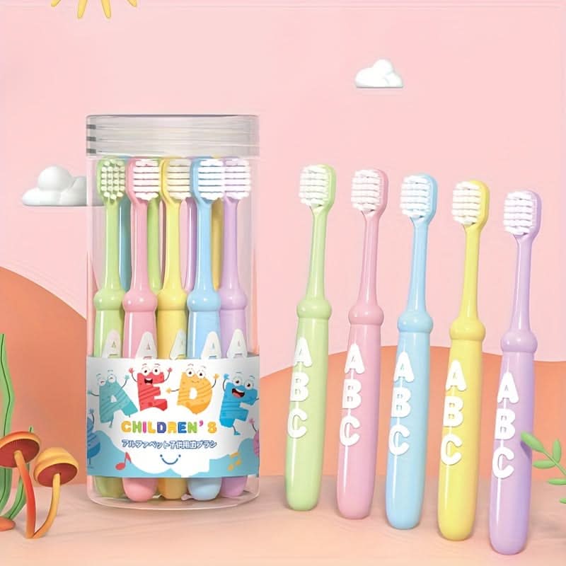 10-Pack Cartoon Kids' Soft Bristle Toothbrushes – Gentle Gum Care