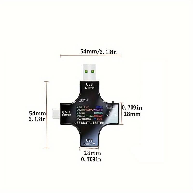 USB Type-C Digital Voltmeter Tester