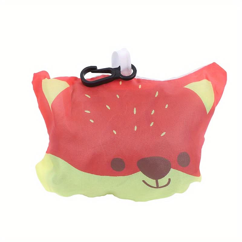 Cartoon Folding Shopping Bag – Portable Reusable Grocery Tote
