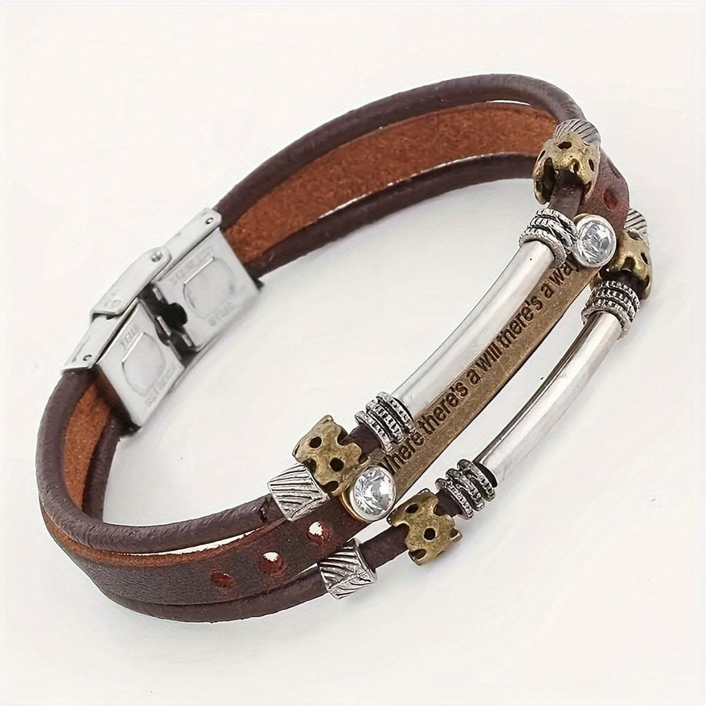 Trendy Handcrafted Leather Rope Bracelets – Multilayer Wristband