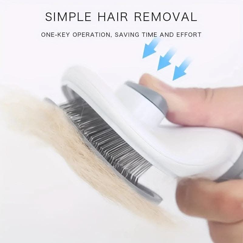 Self-Cleaning Dog Slicker Brush for Deshedding
