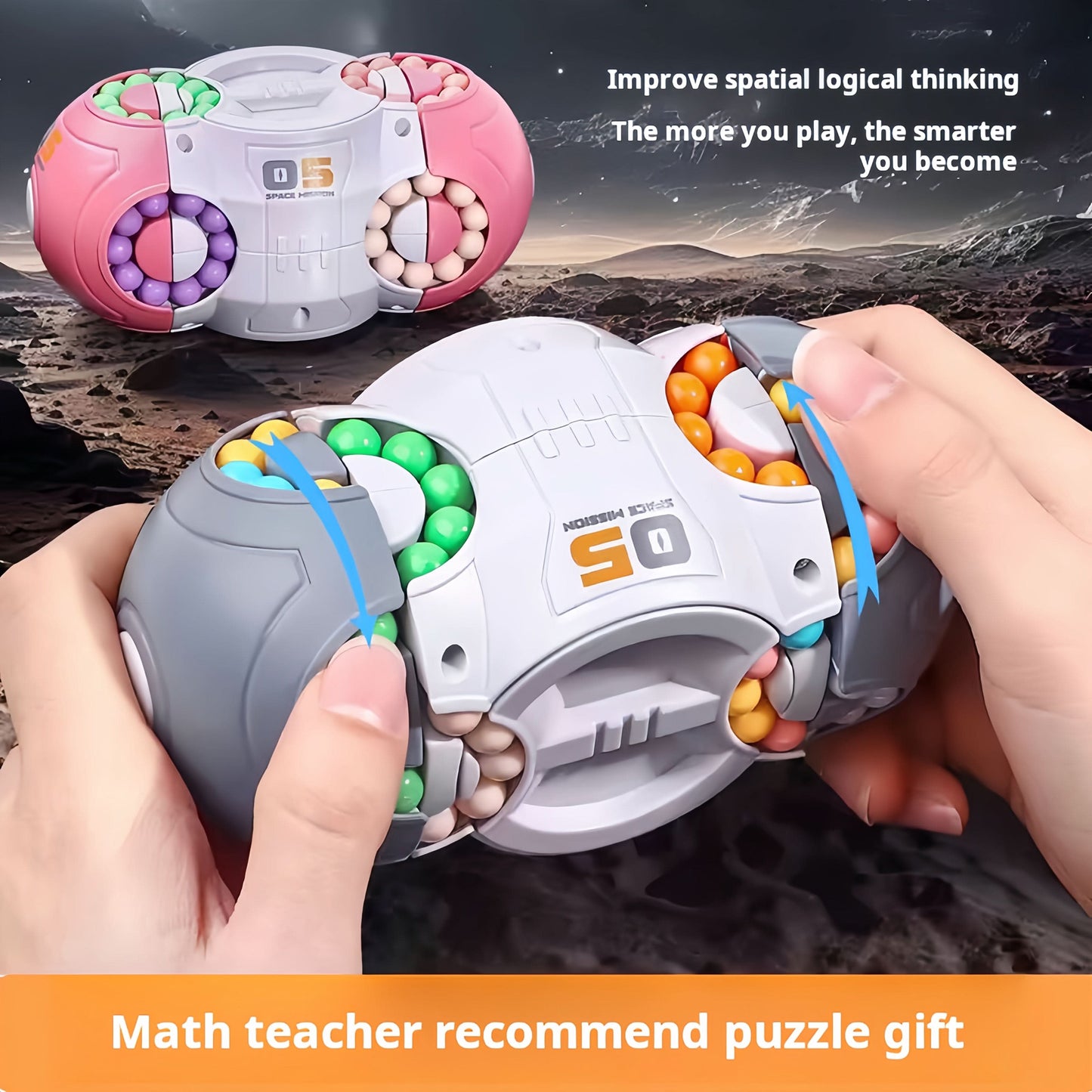Magic Beans Stress Relief Toy – 3D Multifaceted Fingertip Cube Puzzle for Kids & Toddlers