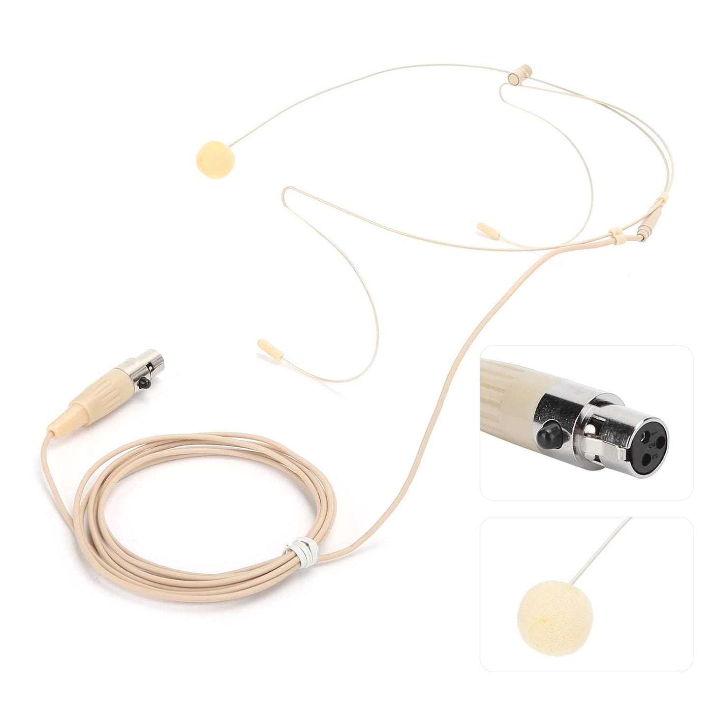 Professional Condenser Microphone with 3-Pin XLR Plug – Mic for Stage, & Bodypack Transmitters
