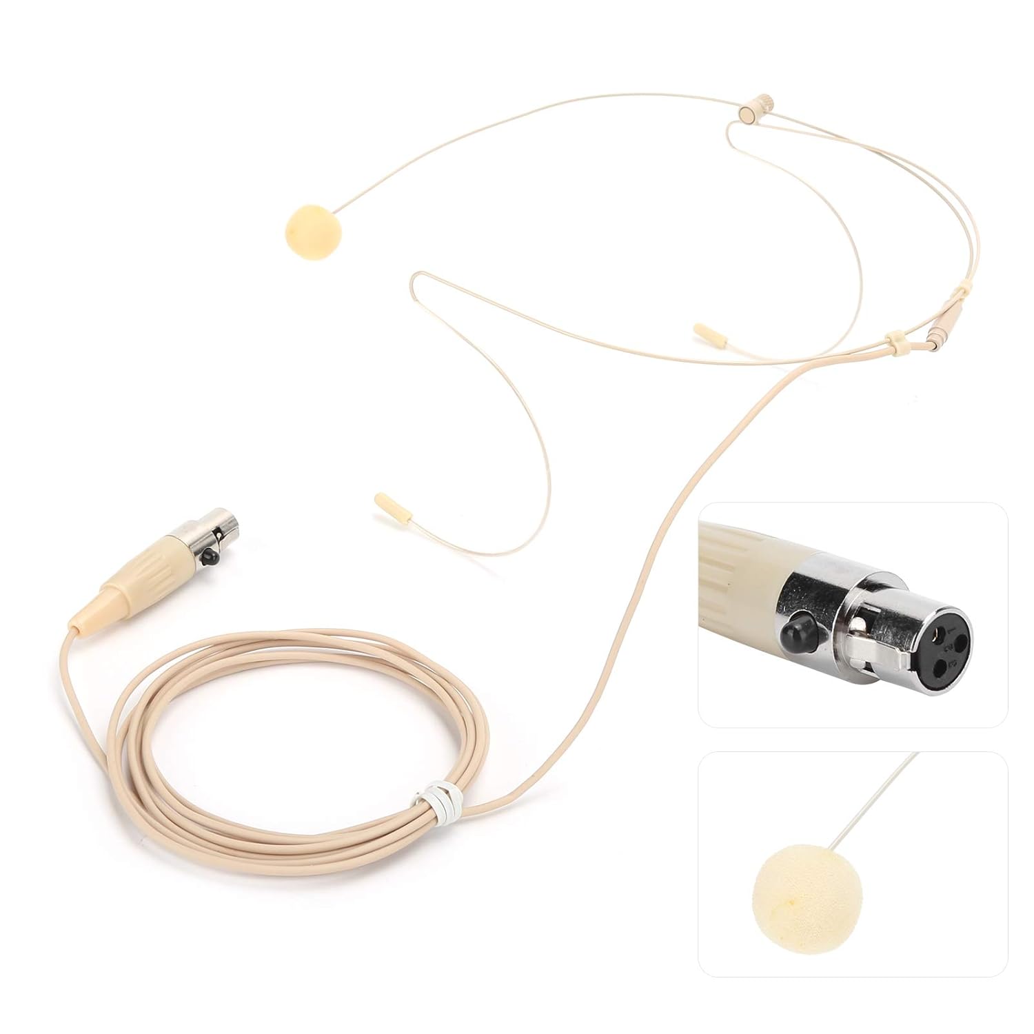 Professional Condenser Microphone with 3-Pin XLR Plug – Mic for Stage, & Bodypack Transmitters
