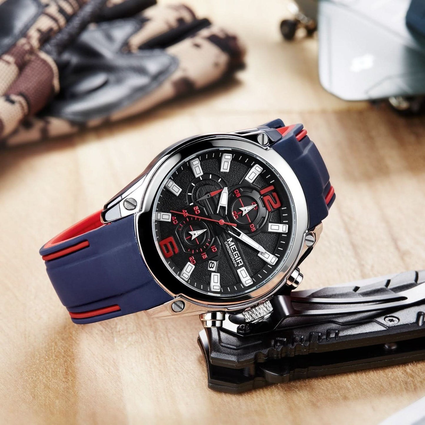 Men's Sports Watch - Luminous Waterproof Silicone Strap