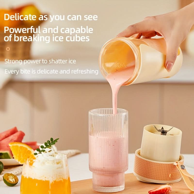 Portable 3-in-1 Blender and Juicer – USB Rechargeable with Digital Display