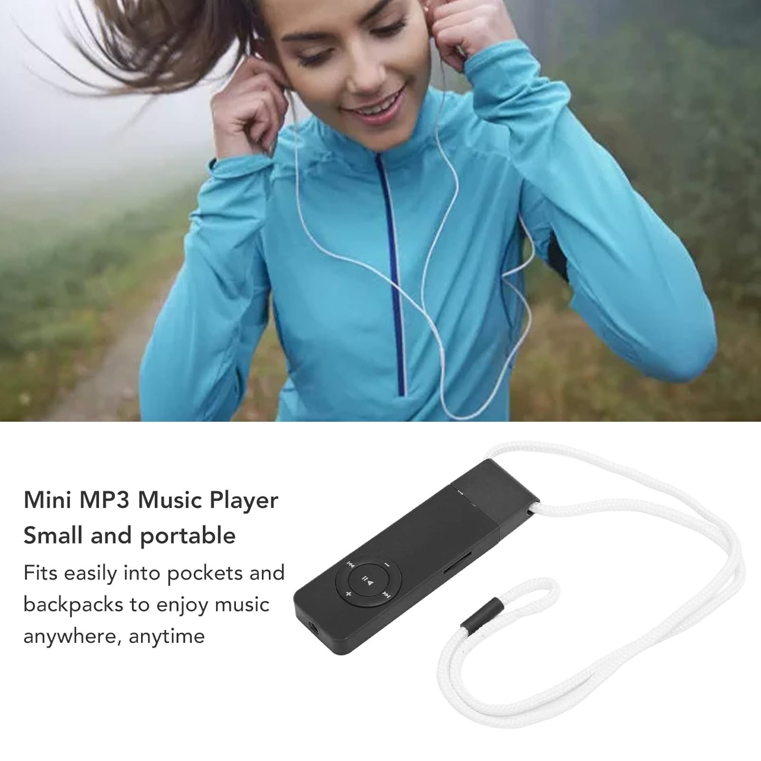 64GB Portable MP3 Music Player with Earphones, SD Card Slot & Long Battery Life