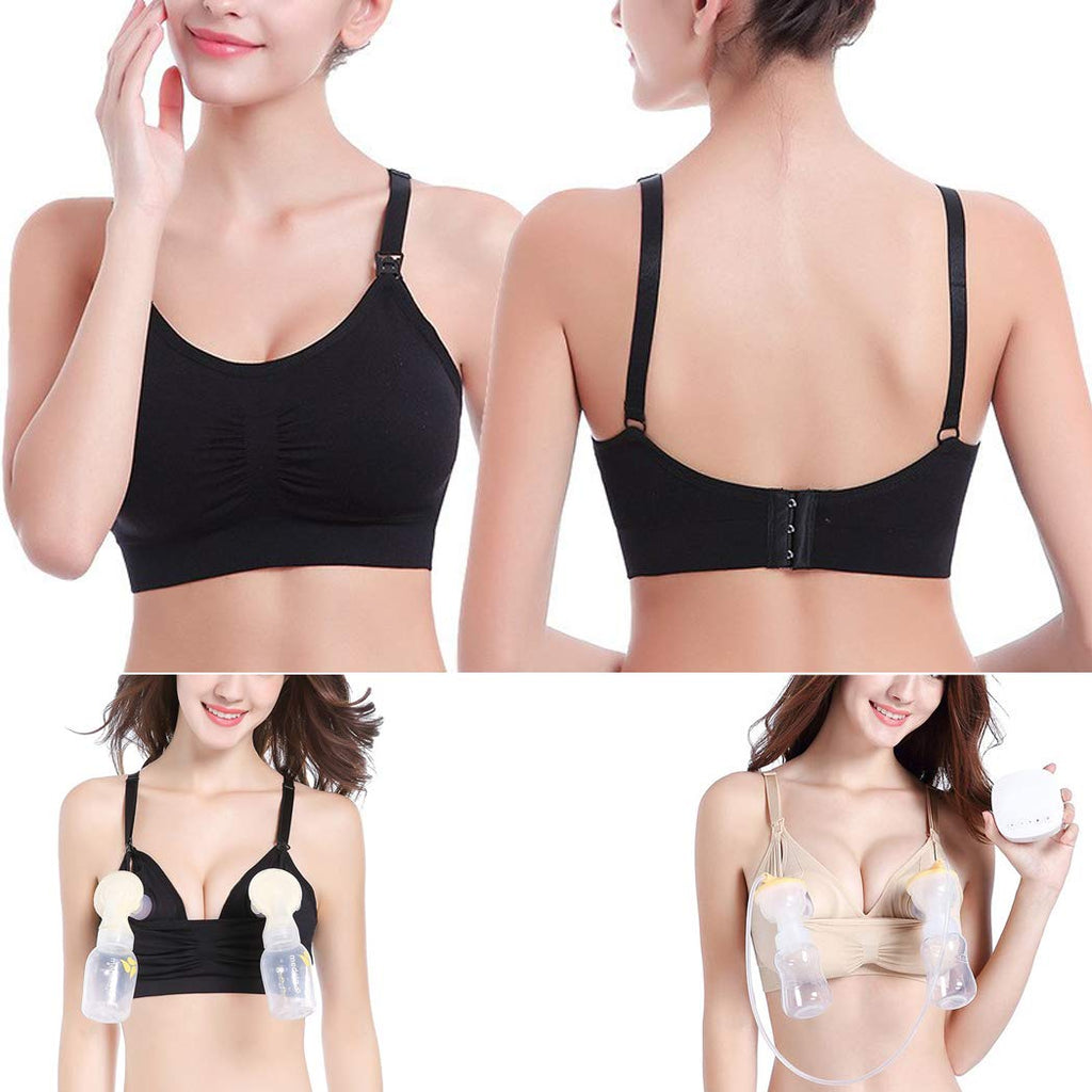 Women’s Hands-Free Pumping Bra – Soft Adjustable Nursing Bra for Breast Pump Support