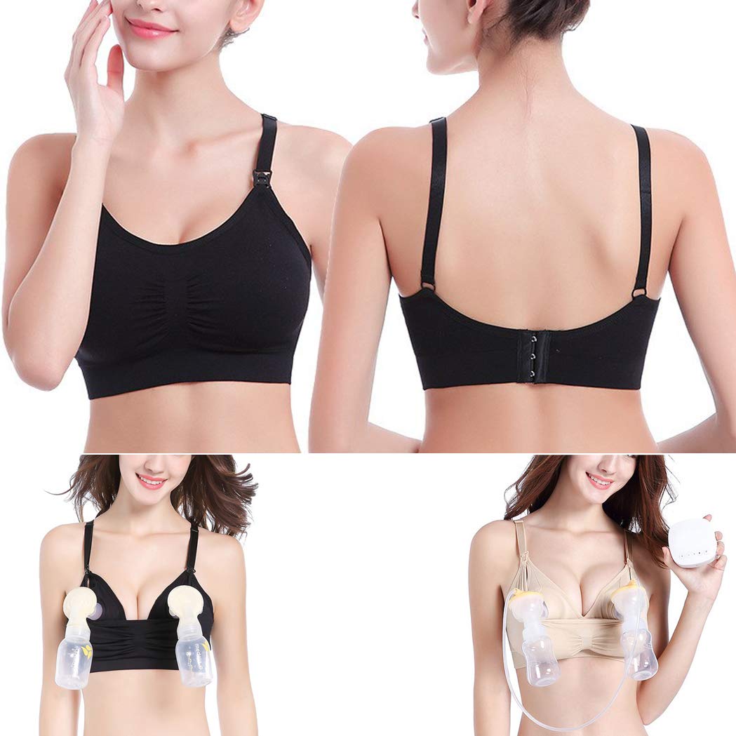 Women’s Hands-Free Pumping Bra – Soft Adjustable Nursing Bra for Breast Pump Support