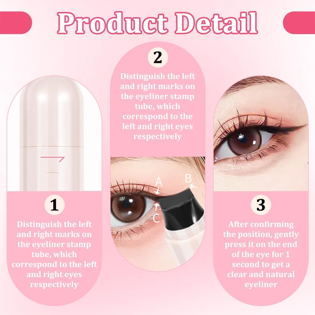 Pack of 2 Waterproof Stamp Eyeliner pen – One Press. Perfect Cat Eye. All Day Long