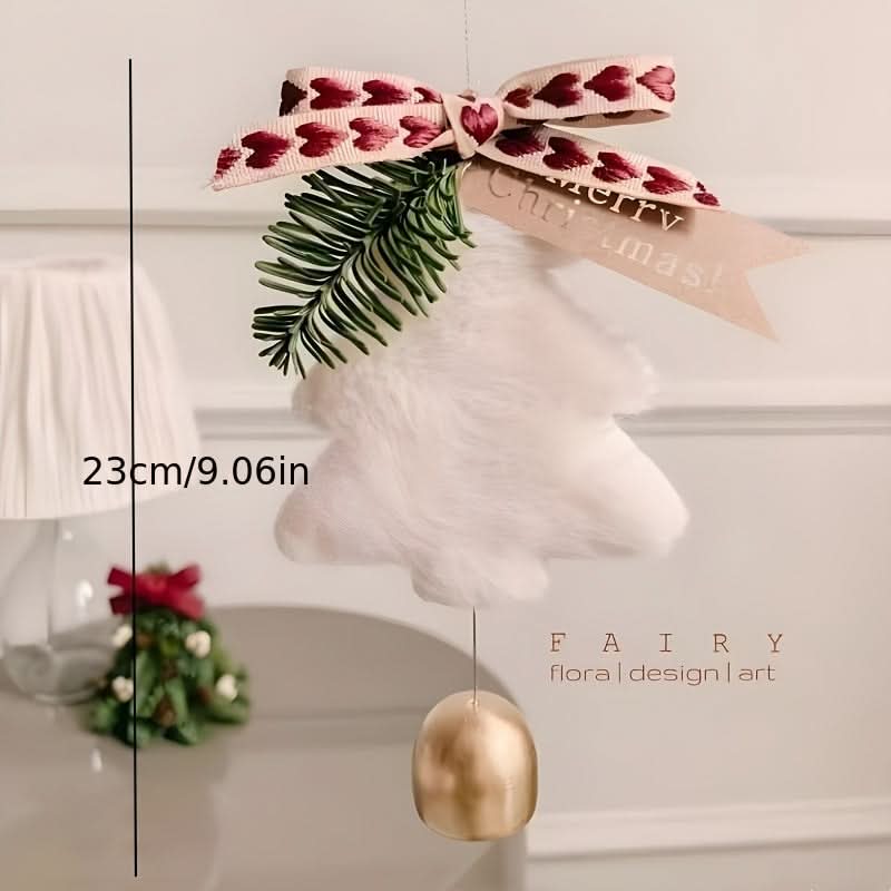 Pack of 5 Pcs. Plush Christmas Bell Ornament Set