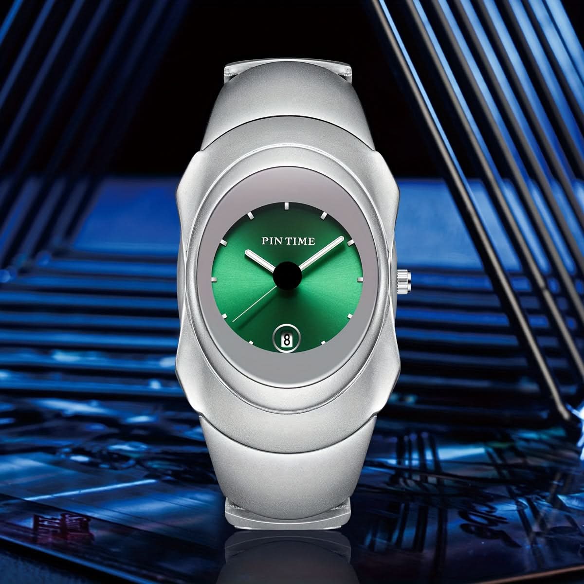 Men’s Ultra-Thin Quartz Business Watch – Stainless Steel Look, Date Display