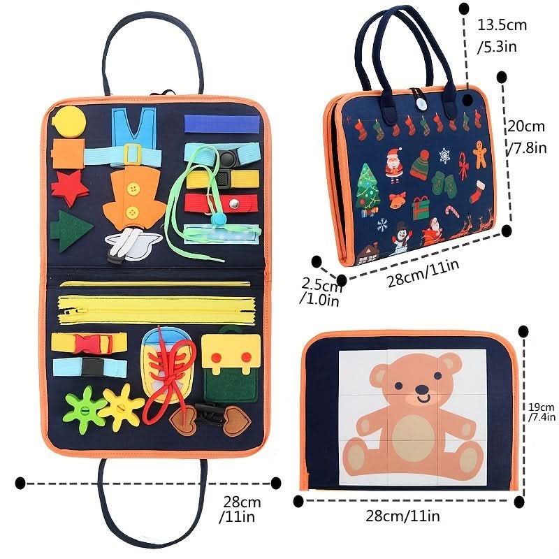 Motor Skills Busy Board for Toddlers – Sensory Board Toy for Developing Fine Motor Skills