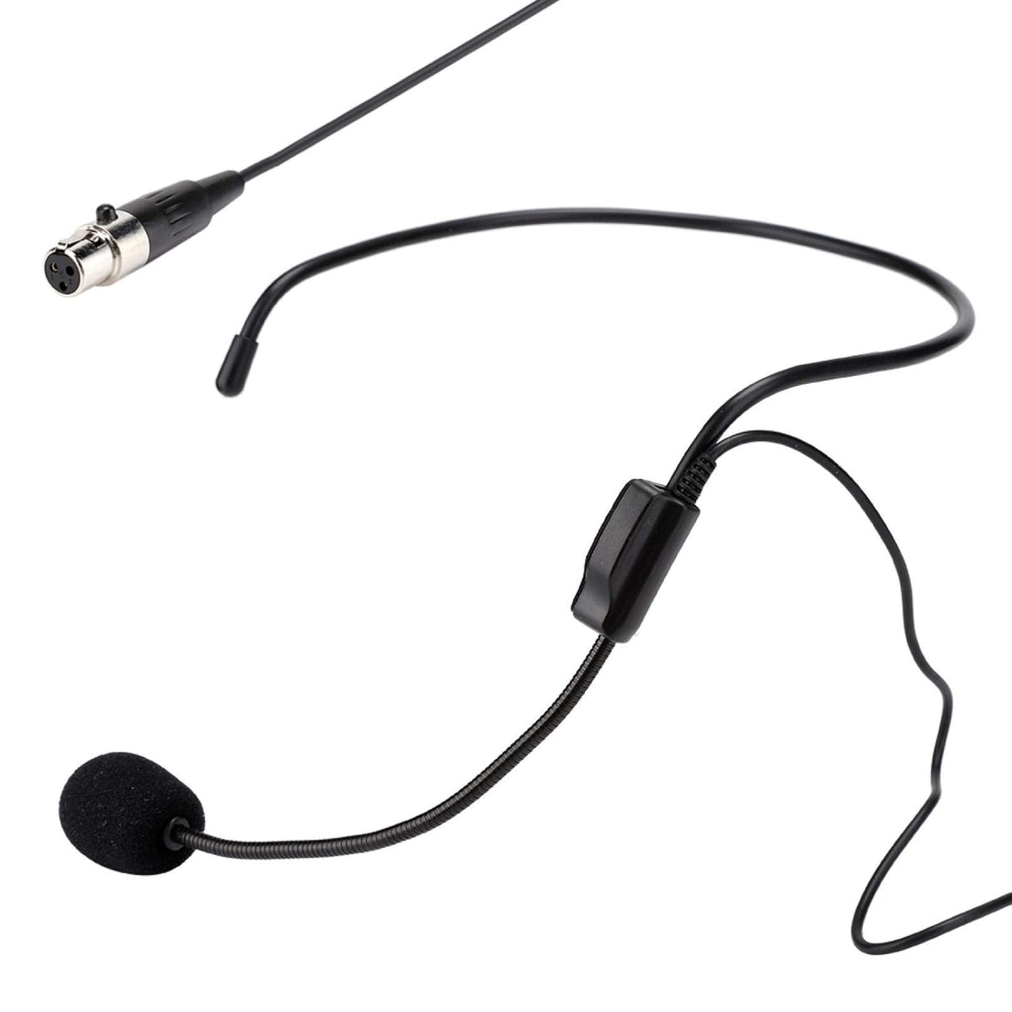 Mini XLR 3-Pin Wireless Headset Microphone – Directional Condenser Mic for Transmitterse