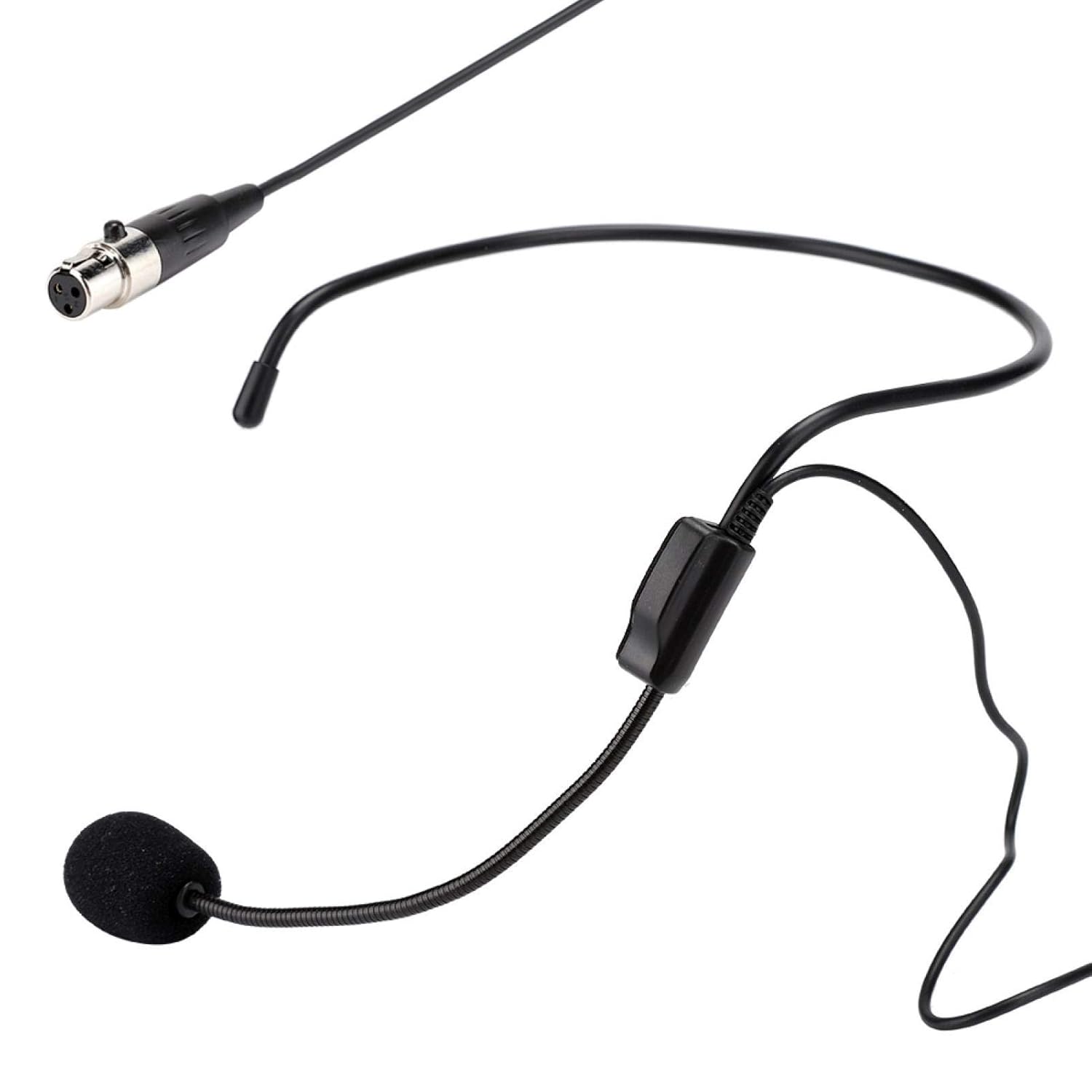 Mini XLR 3-Pin Wireless Headset Microphone – Directional Condenser Mic for Transmitterse