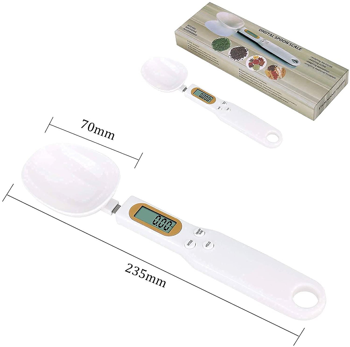 Portable Digital Kitchen Spoon Weighing Scale