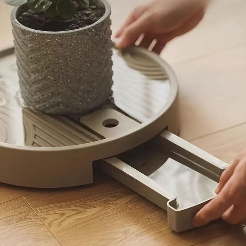 Movable Flower Pot Tray with Water Storage