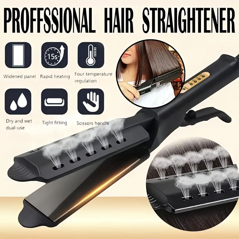 4-Speed Hair Straightener & Curler – Dual Purpose Flat Iron