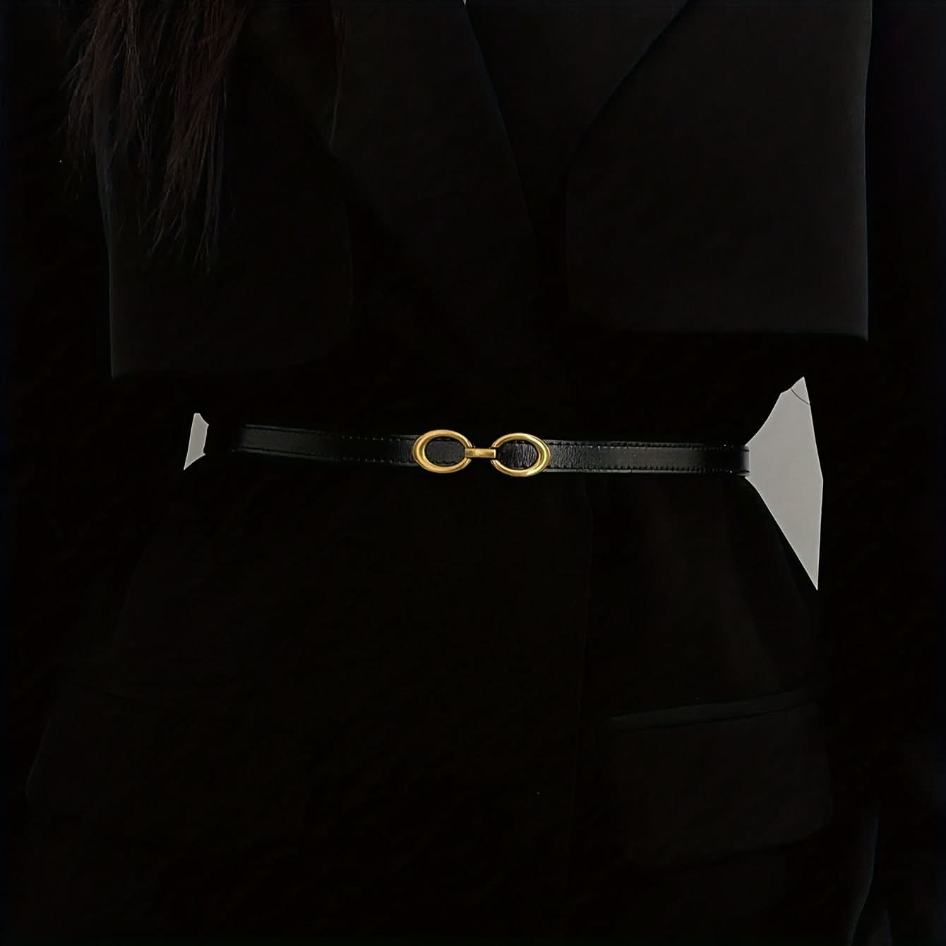 Classic PU Leather Waist Belt for Women – Oval Buckle, Casual Style