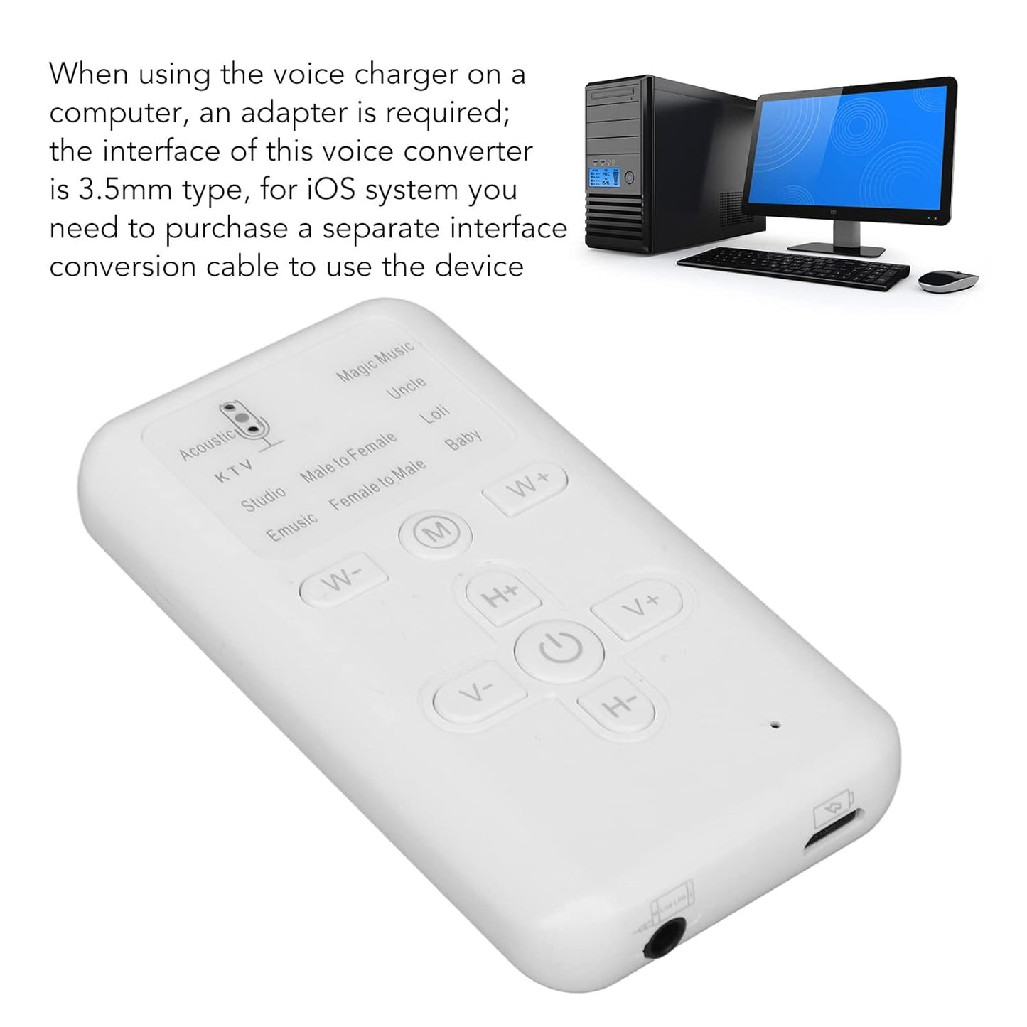 Portable USB Sound Card Voice Changer – Microphone with Multifunctional Audio Effects