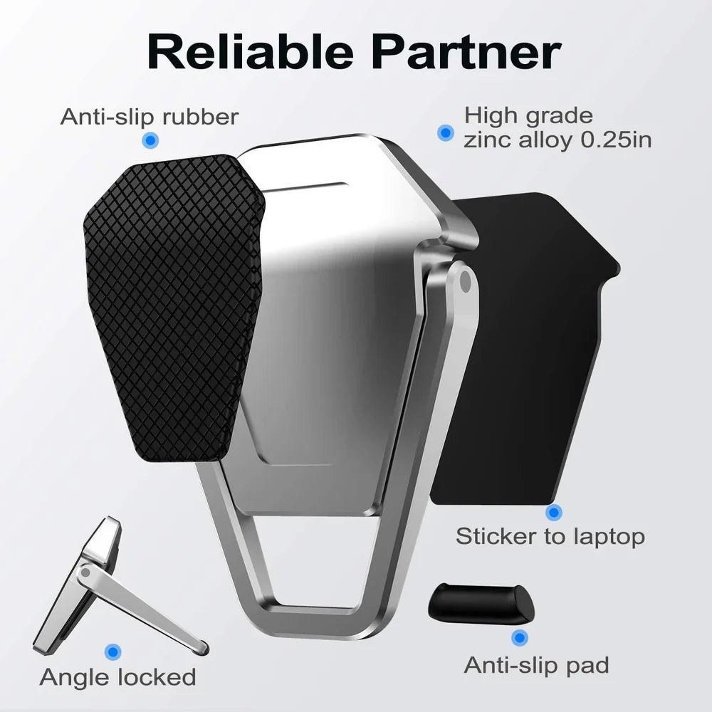 Adjustable Laptop Stand – Foldable Aluminum Alloy Cooling Stand with Portable Vertical Storage Design