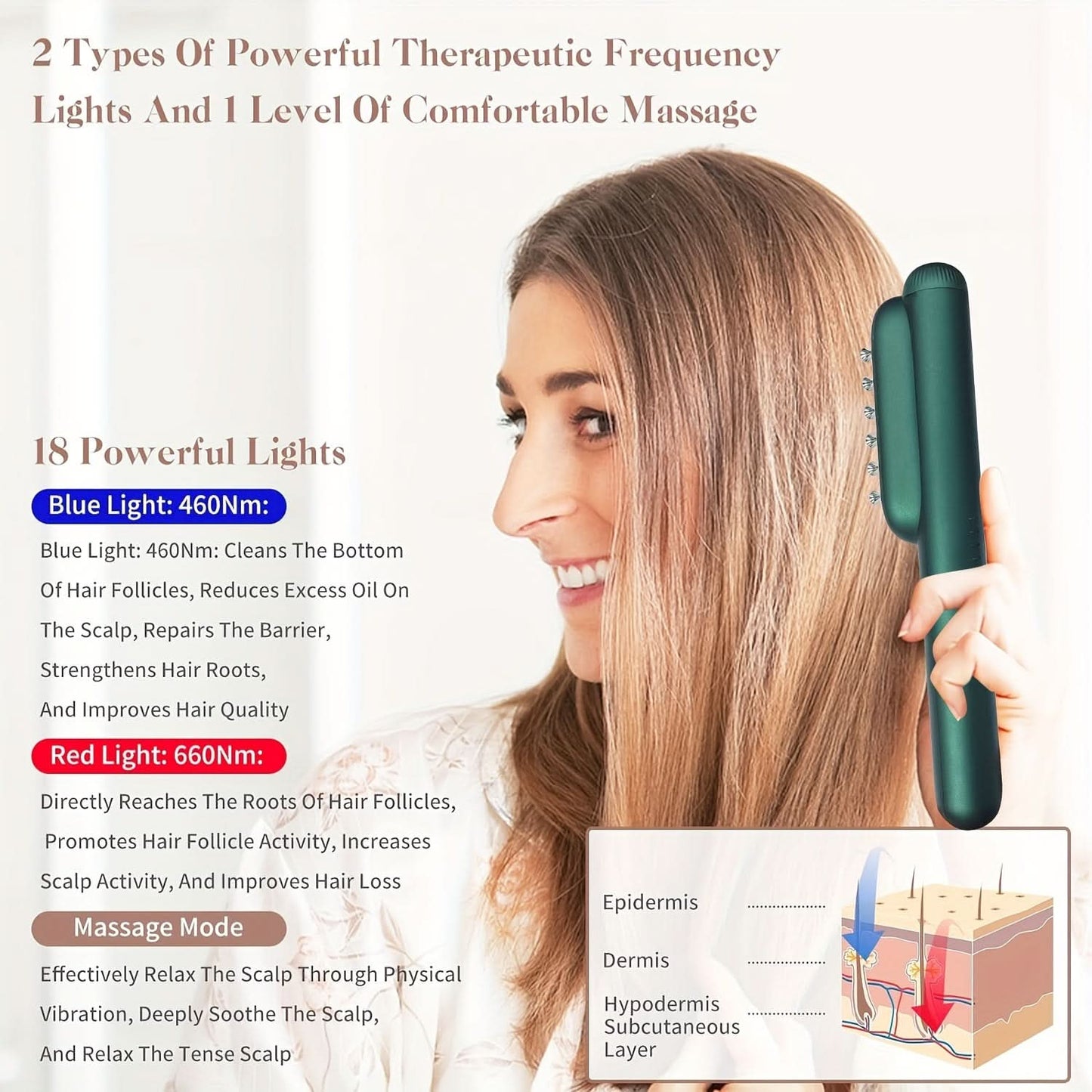 USB Rechargeable Hair Oil Applicator Comb