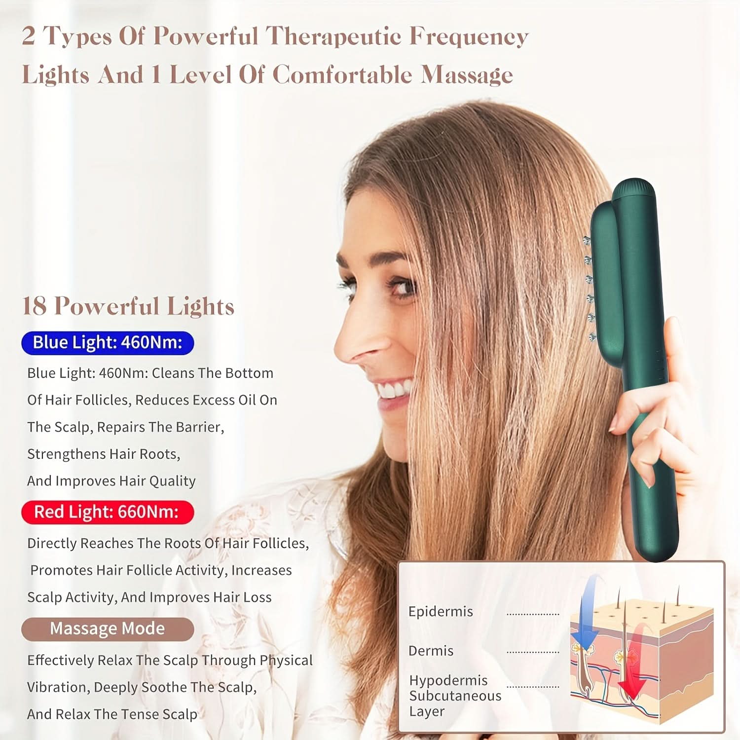 USB Rechargeable Hair Oil Applicator Comb