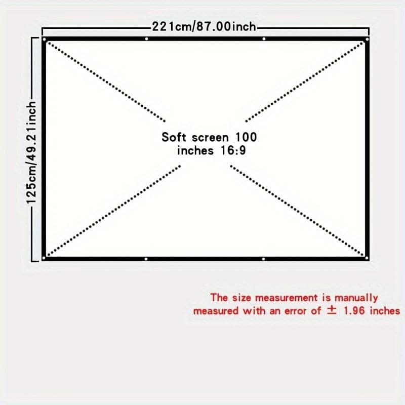 Portable 72/84/100 Inch HD Projection Screen