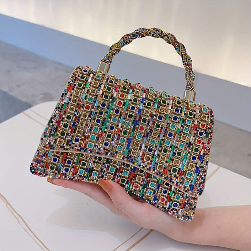 Multicolor PU Crossbody Clutch for Women