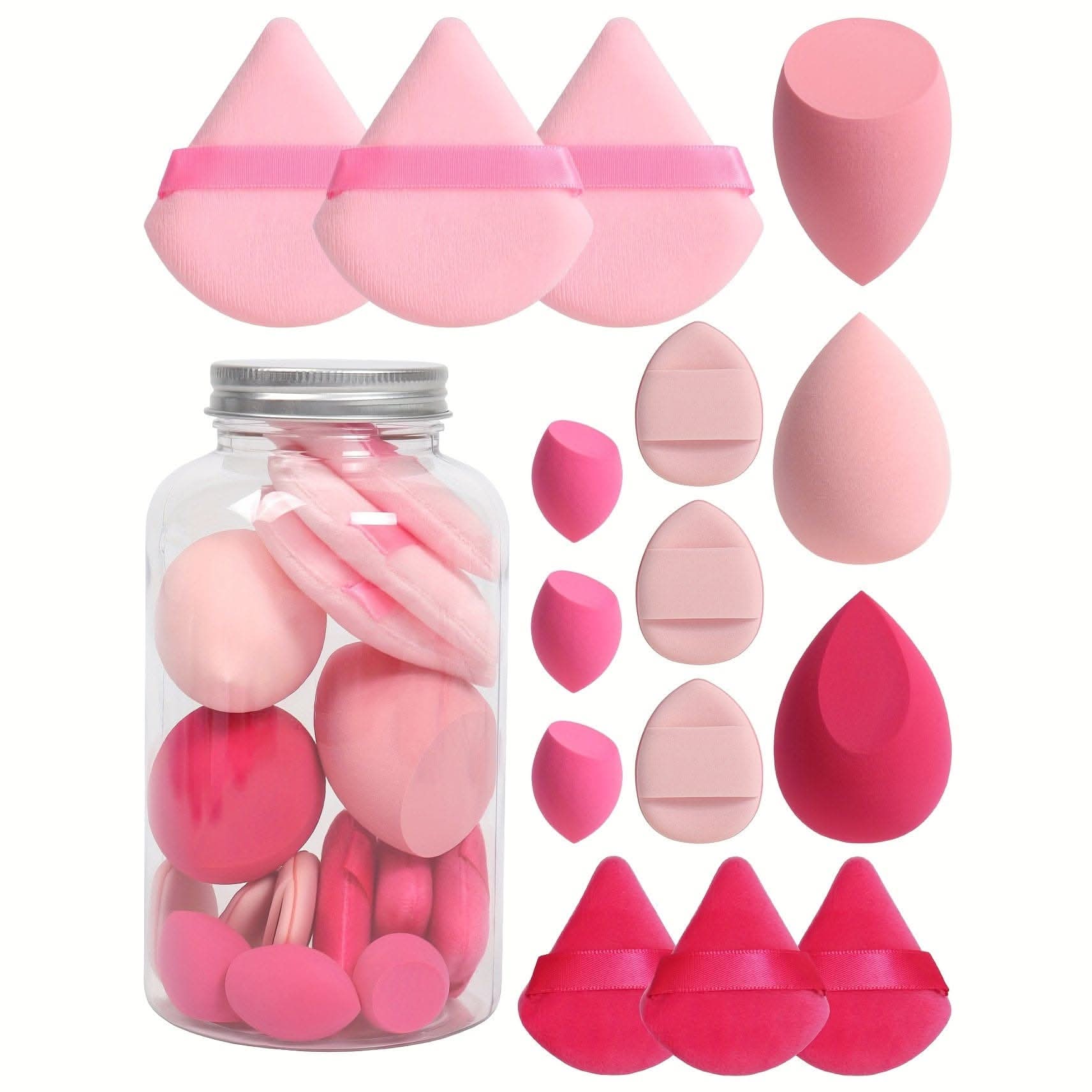 15-Piece Makeup Tool Set in Jar