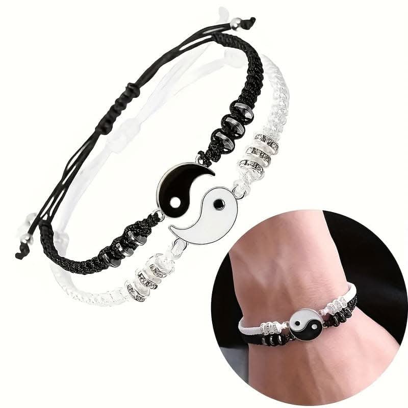 Elegant Yin Yang Best Friend Bracelets – 2 Pcs. Set