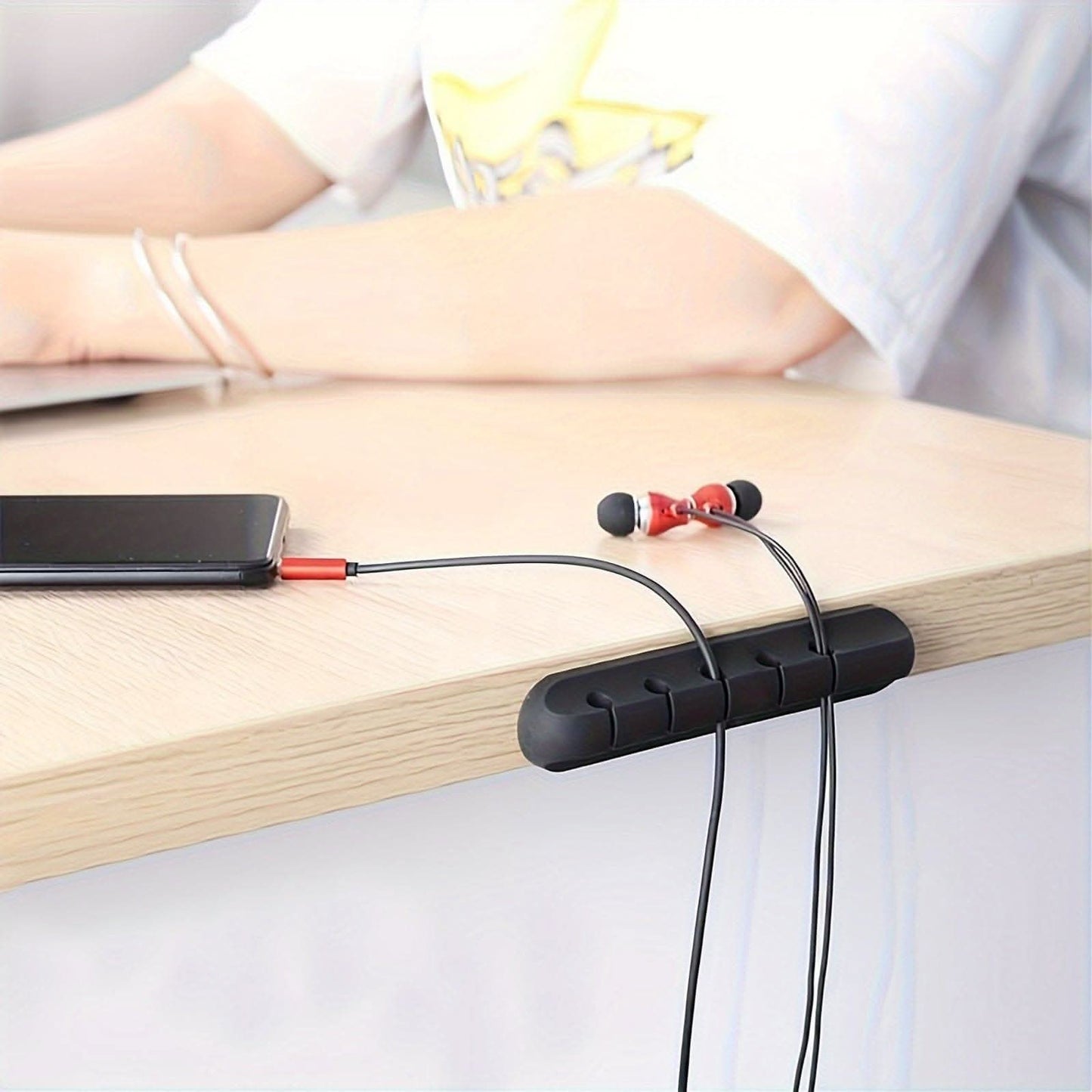 Silicone Cable Organizer Clip for Desk Management