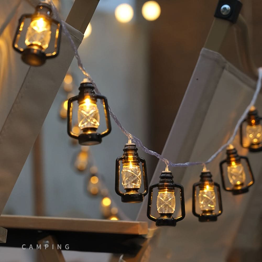 Solar-Powered Antique Lantern Fairy Lights, 6.3 meters