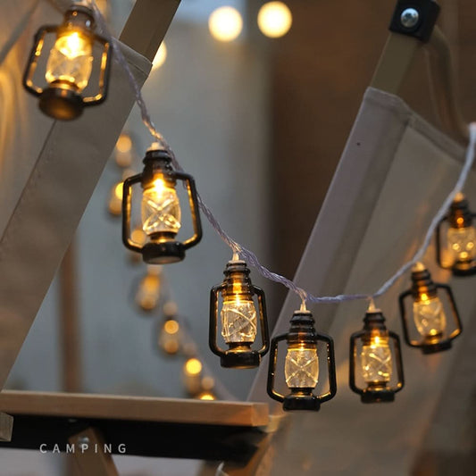 Solar-Powered Antique Lantern Fairy Lights, 6.3 meters