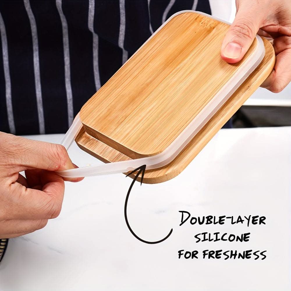 Elegant Stainless Steel Butter Dish with Sealed Lid & Multipurpose Knife