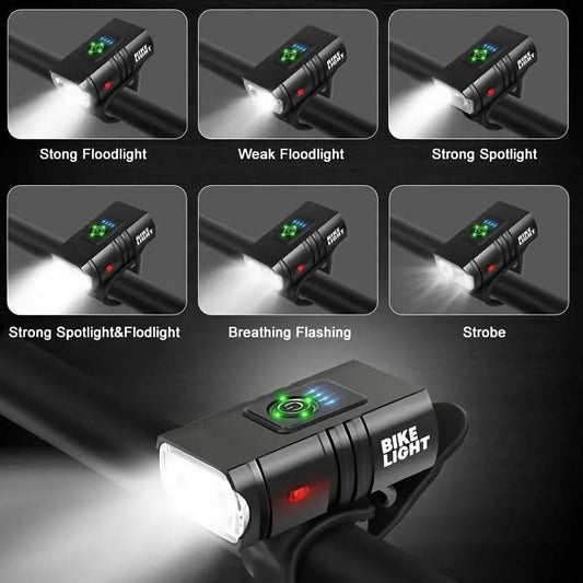 USB Rechargeable LED Bike Headlight – 6 Modes