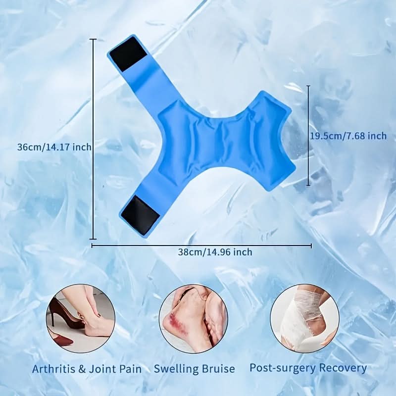 Reusable Ankle Ice Pack Wrap for Foot Pain Relief – Hot/Cold Gel Compress