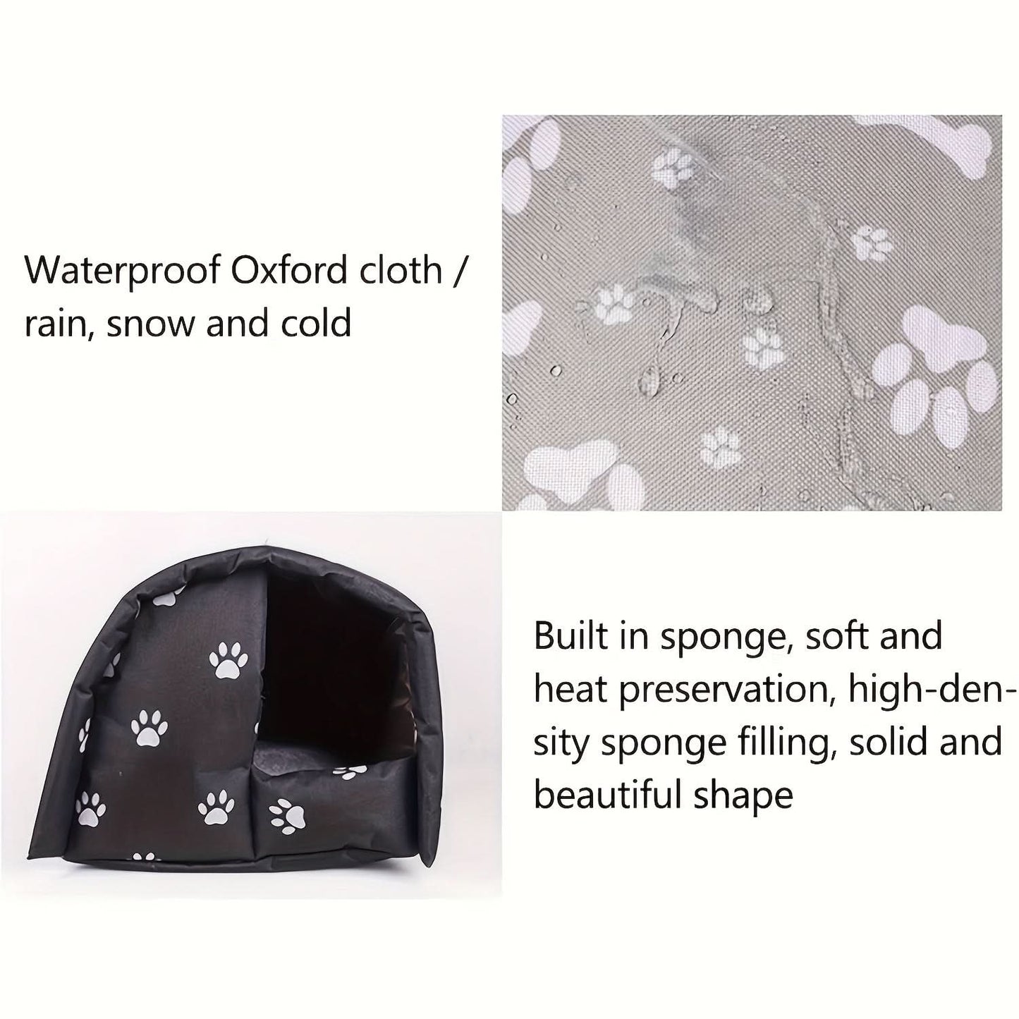 Waterproof Foldable Outdoor Cat Shelter Bed