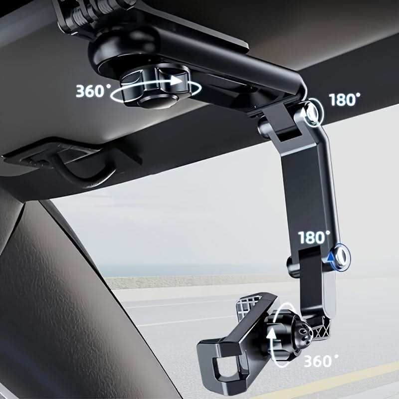 360° Rotatable Car Sun Visor Phone Holder – Multi-Functional iPhone & Smartphone Mount