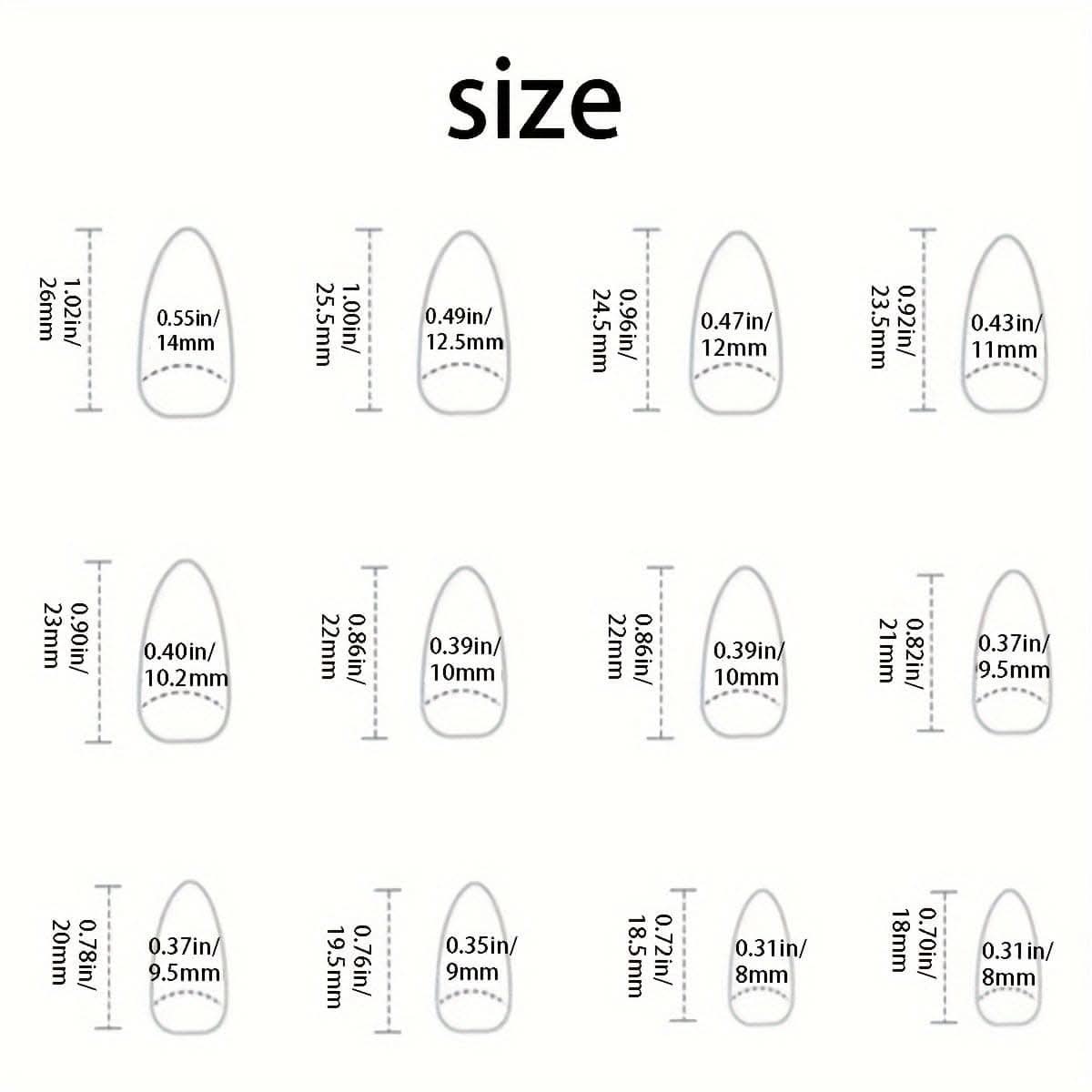 24pcs Aurora Blue Gradient Press-On Nails