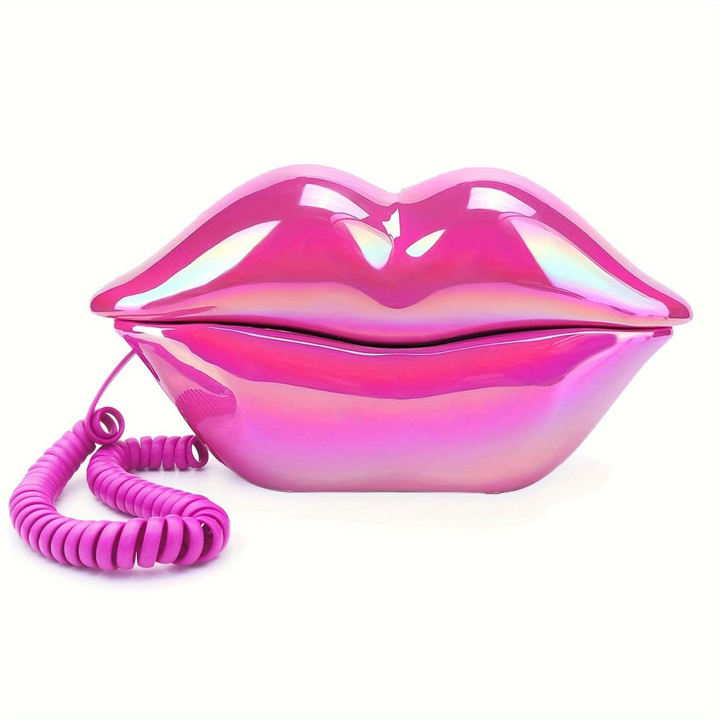 Vintage Lip-Shaped Retro Landline Phone – Stylish Cartoon Design